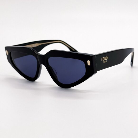 NEW FENDI SUNGLASSES FE40163U 01V BLACK/BLUE WOMEN EYEWEAR main image 4